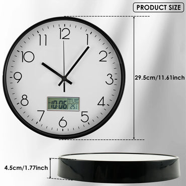 Modern Minimalist Wall Clock Silent Sweep Movement Nordic Style Living Room Bedroom Office Decor Large Round Quiet Timepiece