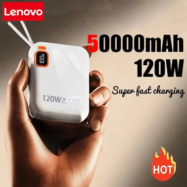 Lenovo PD120W 200000mAh Power Bank Portable High-Capacity USB Type C Two-way Fast Charging Mini Powerbank for iPhone for Samsung