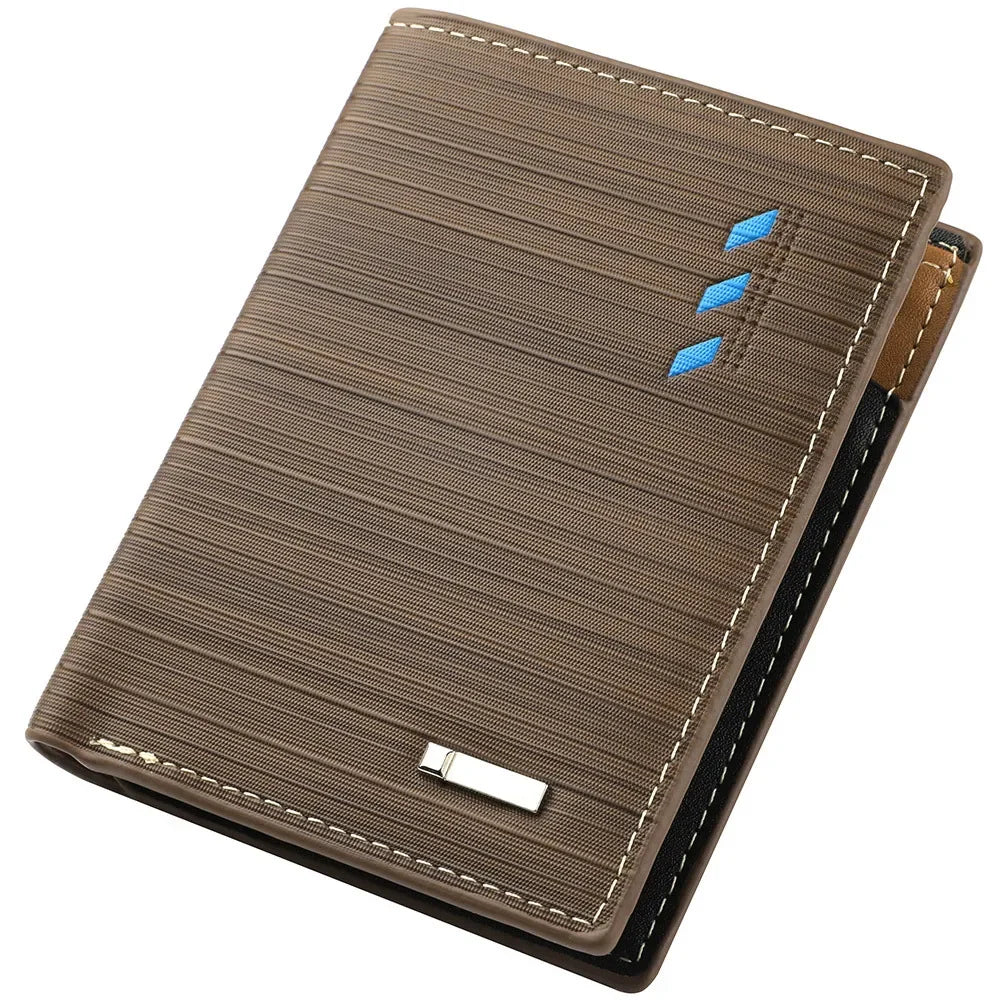 Hot Sale Men's Leather Wallet Credit Card Holder Simple Design Purse For Male