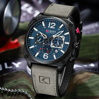 New CURREN Brand Watch Men Leather Sports Watches Men's Army Military Quartz Wristwatch Chronograph Male Clock Relogio Masculino