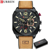 New CURREN Brand Watch Men Leather Sports Watches Men's Army Military Quartz Wristwatch Chronograph Male Clock Relogio Masculino