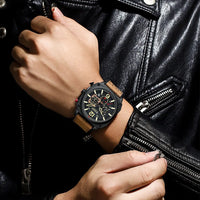 New CURREN Brand Watch Men Leather Sports Watches Men's Army Military Quartz Wristwatch Chronograph Male Clock Relogio Masculino