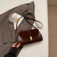 Fashion PU Shoulder Bag Stylish Crossbody Bag Adjustable Strap Vintage Small Tote Bag Trendy Commuting Bag Slouchy Hobo Bag