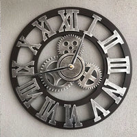 1PC 30/35/40CM Industrial Gear Wall Clock Moving Gear Clock Rustic Gear Wall Clock Industrial Decor Clock for House Warming Gift