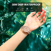 POEDAGAR High Quality Women Watch Stainless Steel Exquisite Wristwatch Bracelet Waterproof Luminous Elegant Ladies Watches Reloj