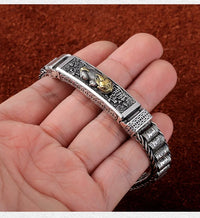 2025 Vintage 100% Real Solid S925 Silver Retro Lucky Pixiu Man Bracelet Thick Style Domineering Trend Personality Jewelry