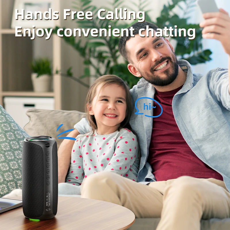 Zealot-MP2 Portable Bluetooth Speaker,IPX5 Waterproof 360° Wireless Speaker TWS Stereo Pairing 15hrs Playtime For Camping Hiking