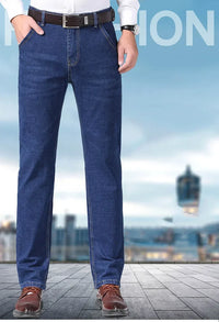 2025 Men's New Men's Fashion Casual Jeans Classic Style Casual Stretch Slim Fit Jeans Men's Denim Pants Black Blue Men's Style