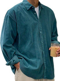 New Corduroy Shirt For Men Long-sleeved Trendy Casual Loose-fitting Thick Shirt/JacketFor Men, Suitable for Autumn and Winter