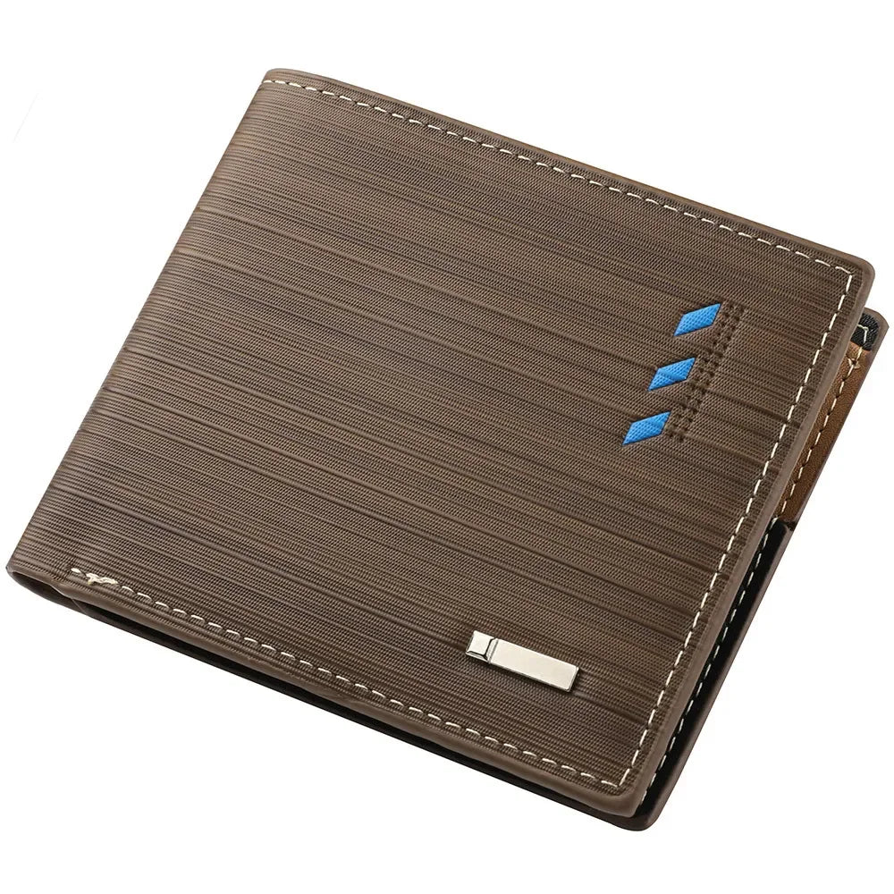 Hot Sale Men's Leather Wallet Credit Card Holder Simple Design Purse For Male