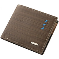 Hot Sale Men's Leather Wallet Credit Card Holder Simple Design Purse For Male