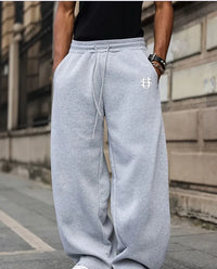 American Knife Street Men's Printed Wide-leg Pants, US Dollar Logo Sports Long Pants, Cool and Trendy Autumn Men's Gifts