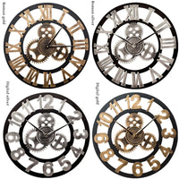 1PC 30/35/40CM Industrial Gear Wall Clock Moving Gear Clock Rustic Gear Wall Clock Industrial Decor Clock for House Warming Gift