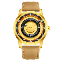 FOXBOX Watch Personalized Fashion Floating Magnetic Pointer Free Ball Bearing Creative Simple Waterproof Quartz Watch for Men