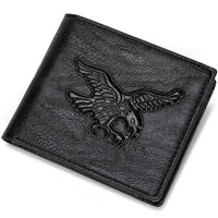 Men's Wallet PU Leather 3D Embossed Eagle Pattern with Multiple Card Slots Credit Card Holder with Coin Pocket