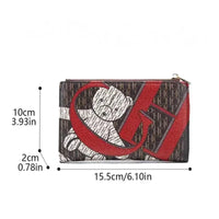 CH Exquisite Compact Portable High-quality Wallet With A High-end Feel Light Luxury Women's Cartoon Pattern Printed Wallet