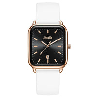 Sunkta Fashion Elegant Woman Watch Luxury Retro Calendar Silicone Belt Casual Sport Waterproof Simple Quartz Watches Ladies Gift
