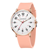 LIGE Luxury Silicone Strap Women's Wristwatch Digital Elegant Ladies Watches Fashion Simple Waterproof Quartz Watches for Woman