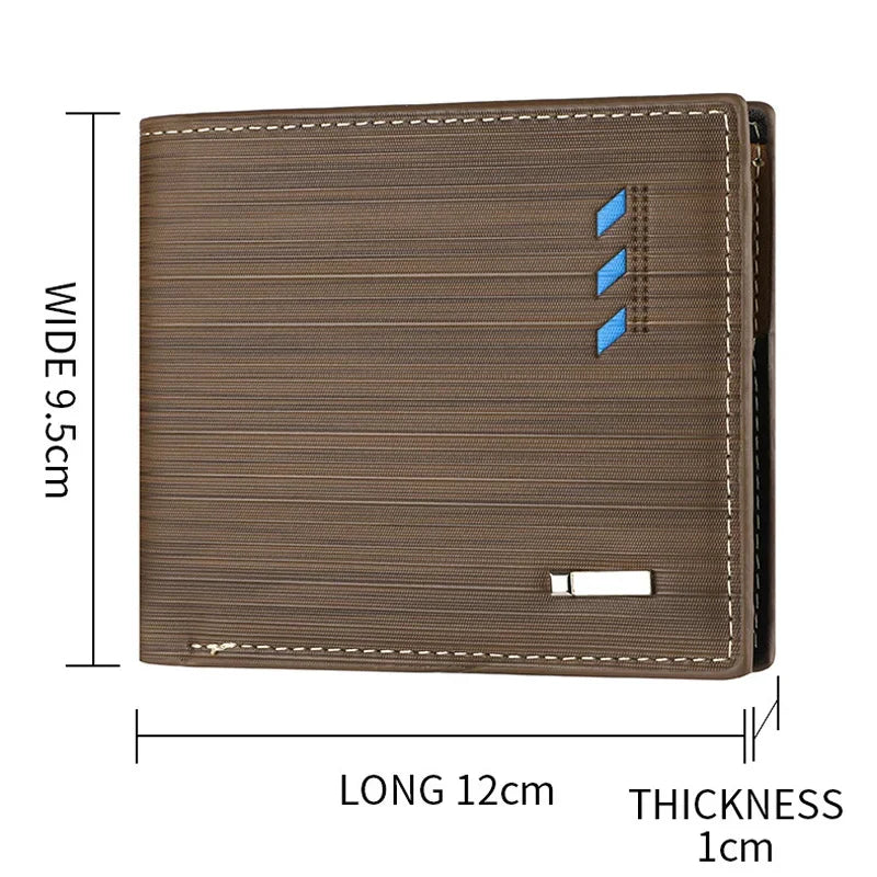 Hot Sale Men's Leather Wallet Credit Card Holder Simple Design Purse For Male