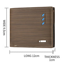 Hot Sale Men's Leather Wallet Credit Card Holder Simple Design Purse For Male