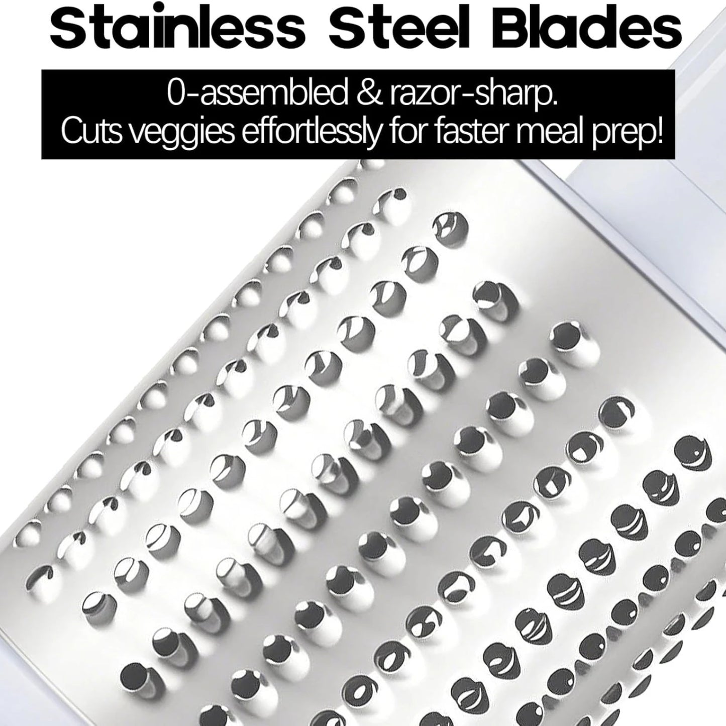 Stainless Steel Rotary Drum Grater – 3‑in‑1 Manual Cheese & Vegetable Slicer, Dishwasher Safe