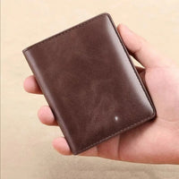 Vintage Leather Mini Wallets for Men RFID Card Holder Money Clip Slim Male  Purse Men's Wallet Bag 2026