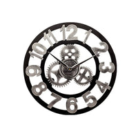 1PC 30/35/40CM Industrial Gear Wall Clock Moving Gear Clock Rustic Gear Wall Clock Industrial Decor Clock for House Warming Gift