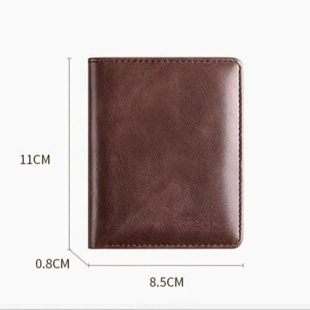 Vintage Leather Mini Wallets for Men RFID Card Holder Money Clip Slim Male  Purse Men's Wallet Bag 2026