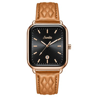Sunkta Fashion Elegant Woman Watch Luxury Retro Calendar Silicone Belt Casual Sport Waterproof Simple Quartz Watches Ladies Gift