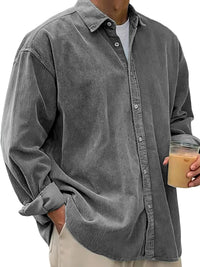 New Corduroy Shirt For Men Long-sleeved Trendy Casual Loose-fitting Thick Shirt/JacketFor Men, Suitable for Autumn and Winter