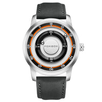 FOXBOX Watch Personalized Fashion Floating Magnetic Pointer Free Ball Bearing Creative Simple Waterproof Quartz Watch for Men