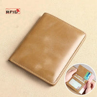Vintage Leather Mini Wallets for Men RFID Card Holder Money Clip Slim Male  Purse Men's Wallet Bag 2026