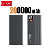 Lenovo 500000mAh 140W PowerBank Super Fast Charge Portable Powerbank External Battery Charger LED Display For iPhone