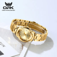 OPK 6002 Ladies Watches Steel Strap Waterproof Luminous Women's Watches Fashion Simple Elegant Quartz Wrist Watches for Woman