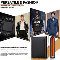 Wallets Mens Slim RFID Blocking with Coin Pocket  2 Banknote Compartments 10 Credit Card Holders Wallet for Men