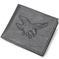 Men's Wallet PU Leather 3D Embossed Eagle Pattern with Multiple Card Slots Credit Card Holder with Coin Pocket