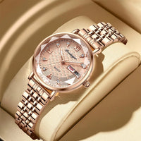 POEDAGAR High Quality Women Watch Stainless Steel Exquisite Wristwatch Bracelet Waterproof Luminous Elegant Ladies Watches Reloj