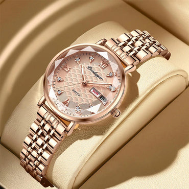POEDAGAR High Quality Women Watch Stainless Steel Exquisite Wristwatch Bracelet Waterproof Luminous Elegant Ladies Watches Reloj