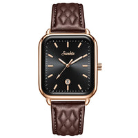 Sunkta Fashion Elegant Woman Watch Luxury Retro Calendar Silicone Belt Casual Sport Waterproof Simple Quartz Watches Ladies Gift