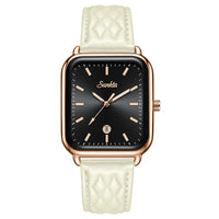 Sunkta Fashion Elegant Woman Watch Luxury Retro Calendar Silicone Belt Casual Sport Waterproof Simple Quartz Watches Ladies Gift