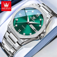 OLEVS 3736 Luxury Original Watches For Man Sports Quartz Watch Waterproof Luminous Week Date Watches Gift Box 2026