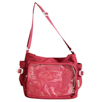 Women Ita Bag Fashion Shoulder Bag with Clear Window Simple Tote Bag Adjustable Strap Stylish Crossbody Bag Trendy Outdoor Bag