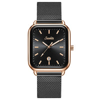 Sunkta Fashion Elegant Woman Watch Luxury Retro Calendar Silicone Belt Casual Sport Waterproof Simple Quartz Watches Ladies Gift