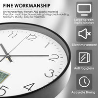 Modern Minimalist Wall Clock Silent Sweep Movement Nordic Style Living Room Bedroom Office Decor Large Round Quiet Timepiece