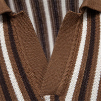 Summer Men's Polo Shirts 2026 Stripe Design Ice Silk Short Sleeve Cool Touch Breathable Casual Outdoor Polo Shirt for Men
