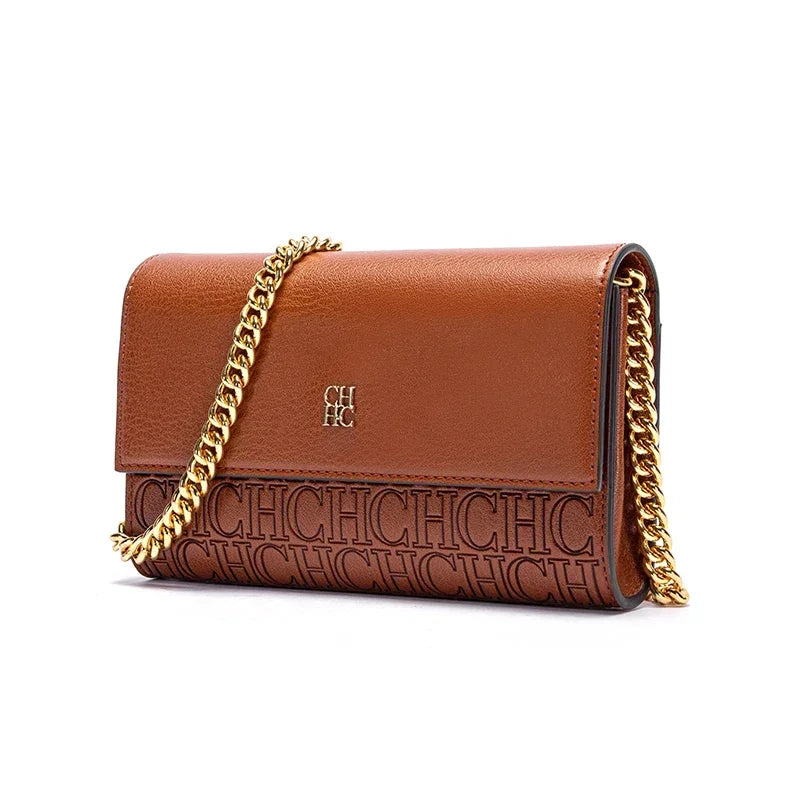 CH Fashion Women's Shoulder Bag with Letter Printing Design 2025 Festival Essential Versatile Women's Chain Bag