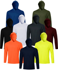9-color Random 6-piece Men's Quick Drying Long Sleeved T-shirt Moisture Summer Casual Men Hoodie Shirts