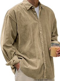 New Corduroy Shirt For Men Long-sleeved Trendy Casual Loose-fitting Thick Shirt/JacketFor Men, Suitable for Autumn and Winter