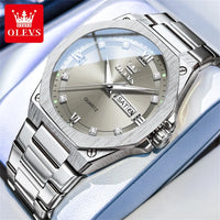 OLEVS 3736 Luxury Original Watches For Man Sports Quartz Watch Waterproof Luminous Week Date Watches Gift Box 2026