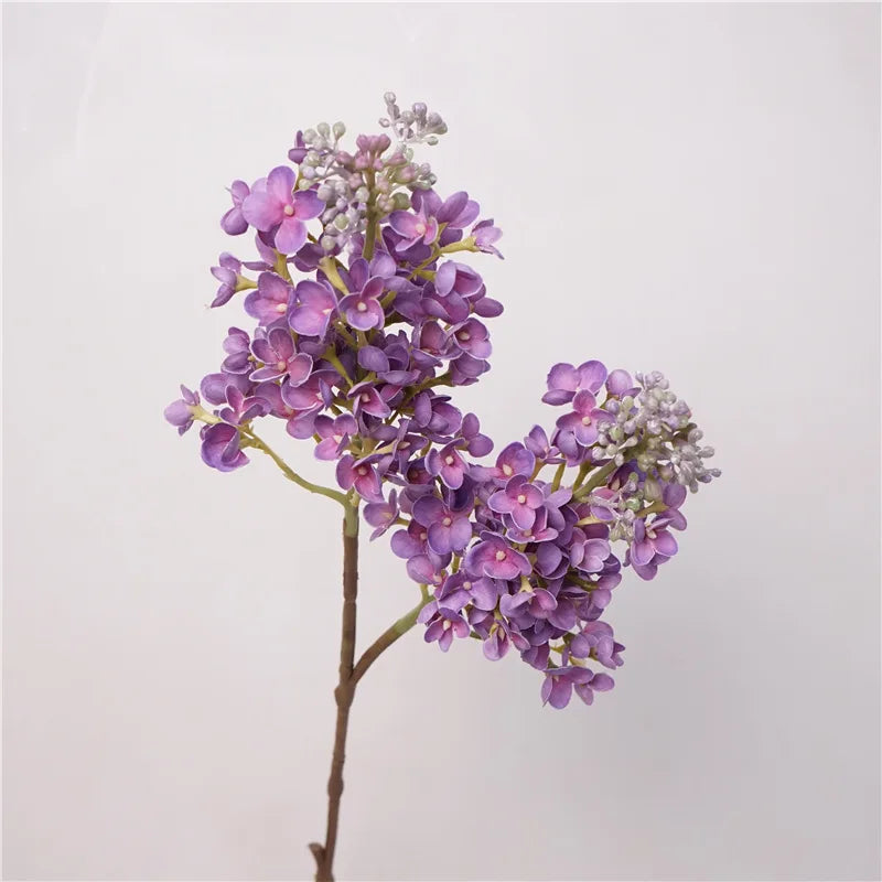 4Pc/lot Feel Real Touch Moisturizing Lilac Latex Artificial Flowers Home Table Decoration Floral Event Party Wedding Fake Flower